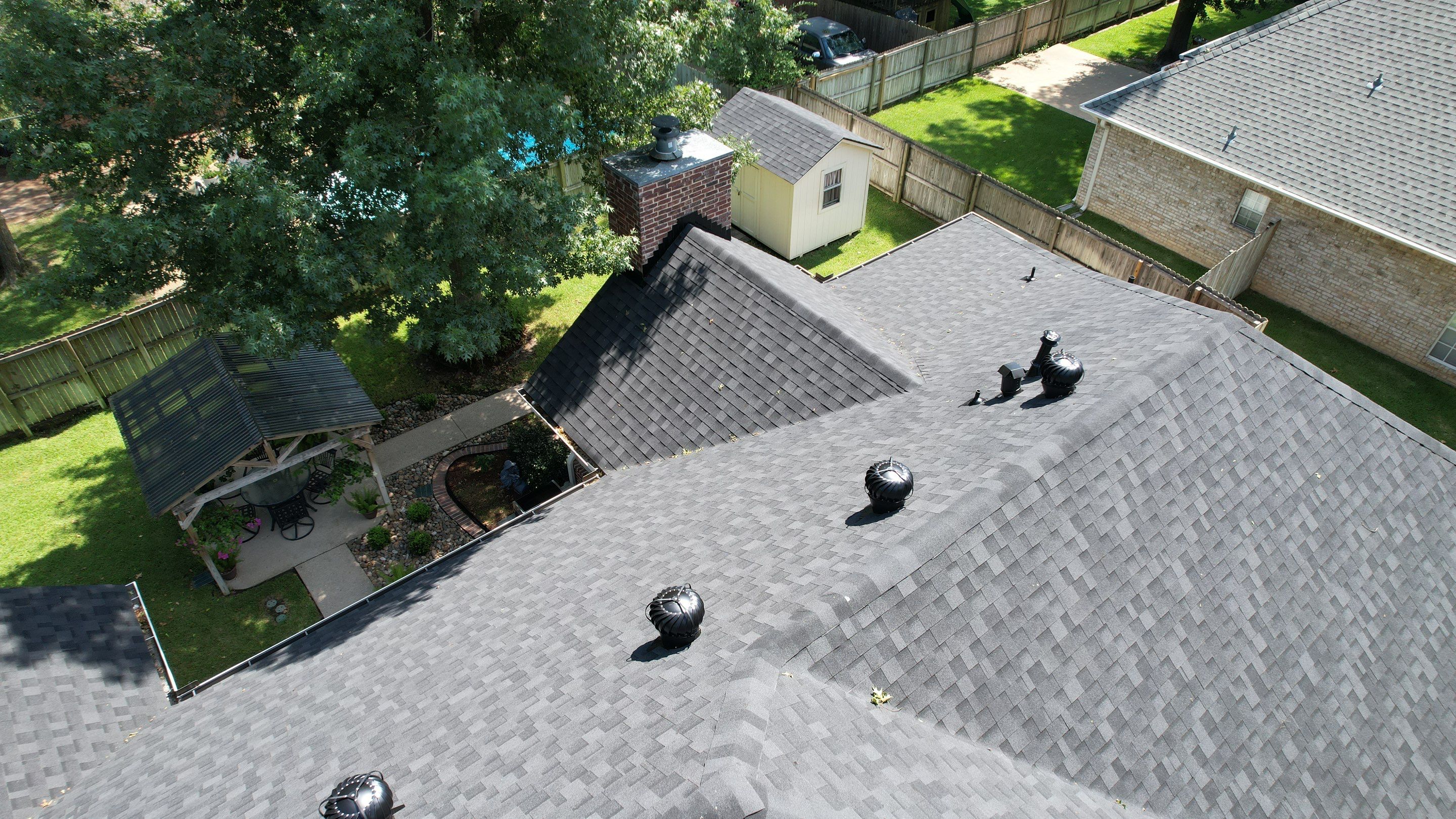 Residential Asphalt Shingle Roof Installation Following Tyler Hail Storm by Sky High Roofing