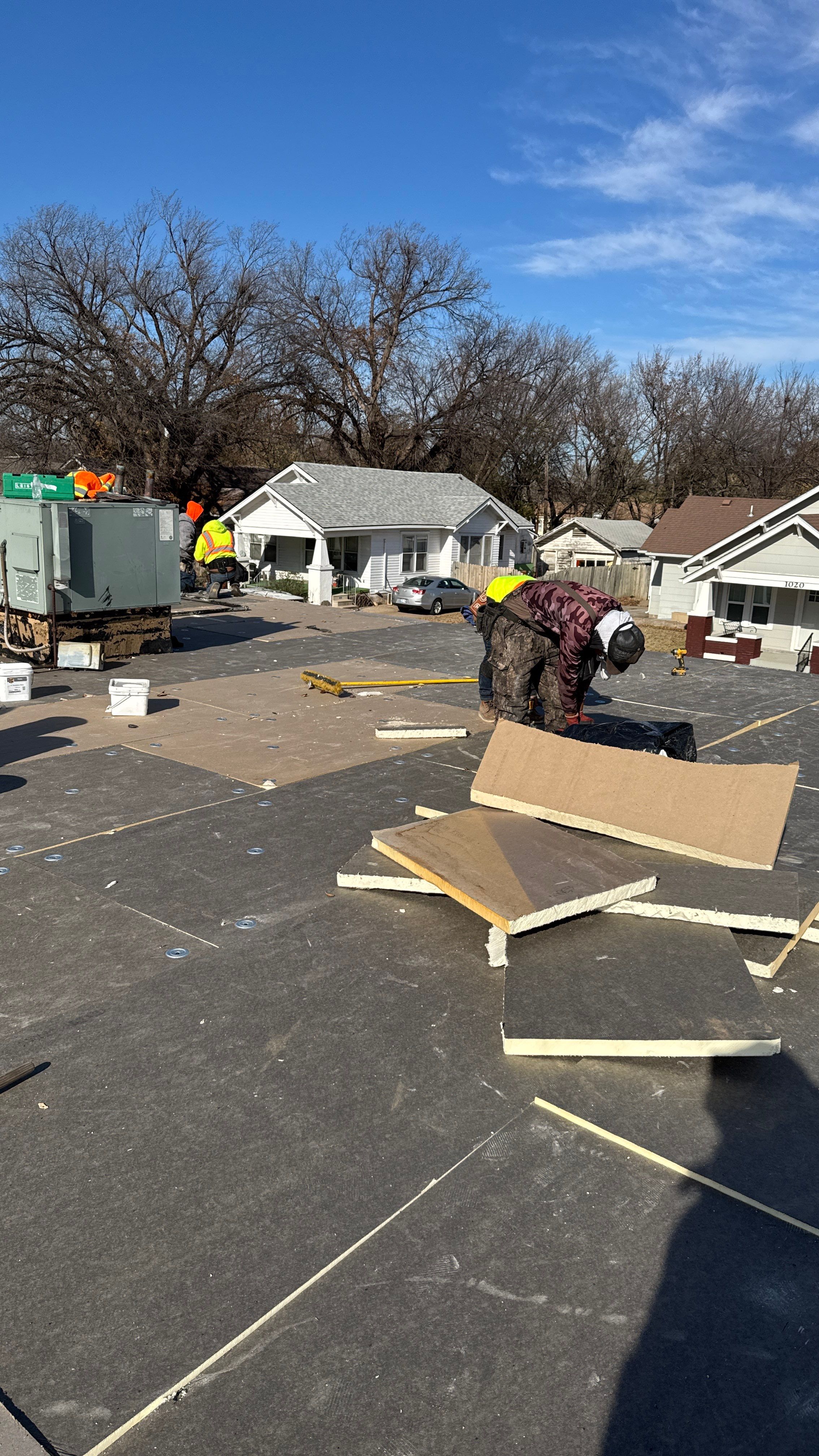 Commercial Roofing Installation using Mule-Hide by Frontline Roofing and Construction