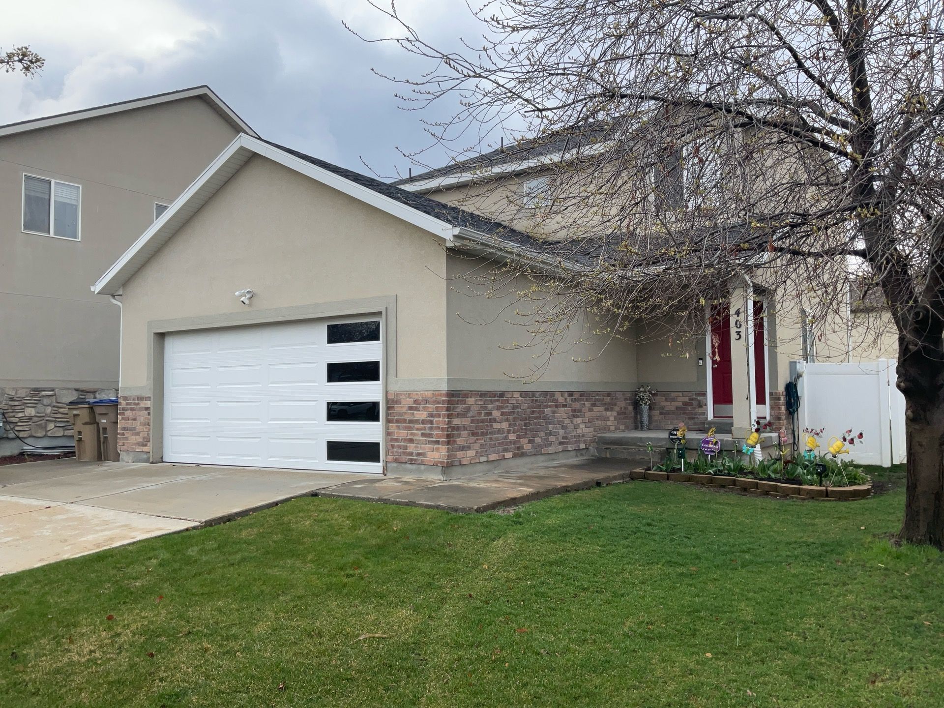 Draper | Stucco & Brick to Hardie Conversion | Aged Pewter & Arctic White by Ideal Siding Utah