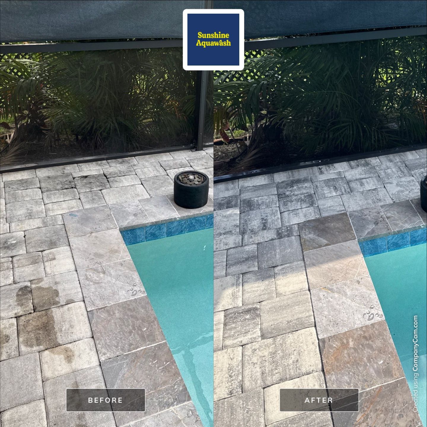 Paver Pool Deck & Screen Enclosure Cleaning – North River Ranch, Parrish, FL by Sunshine AquaWash