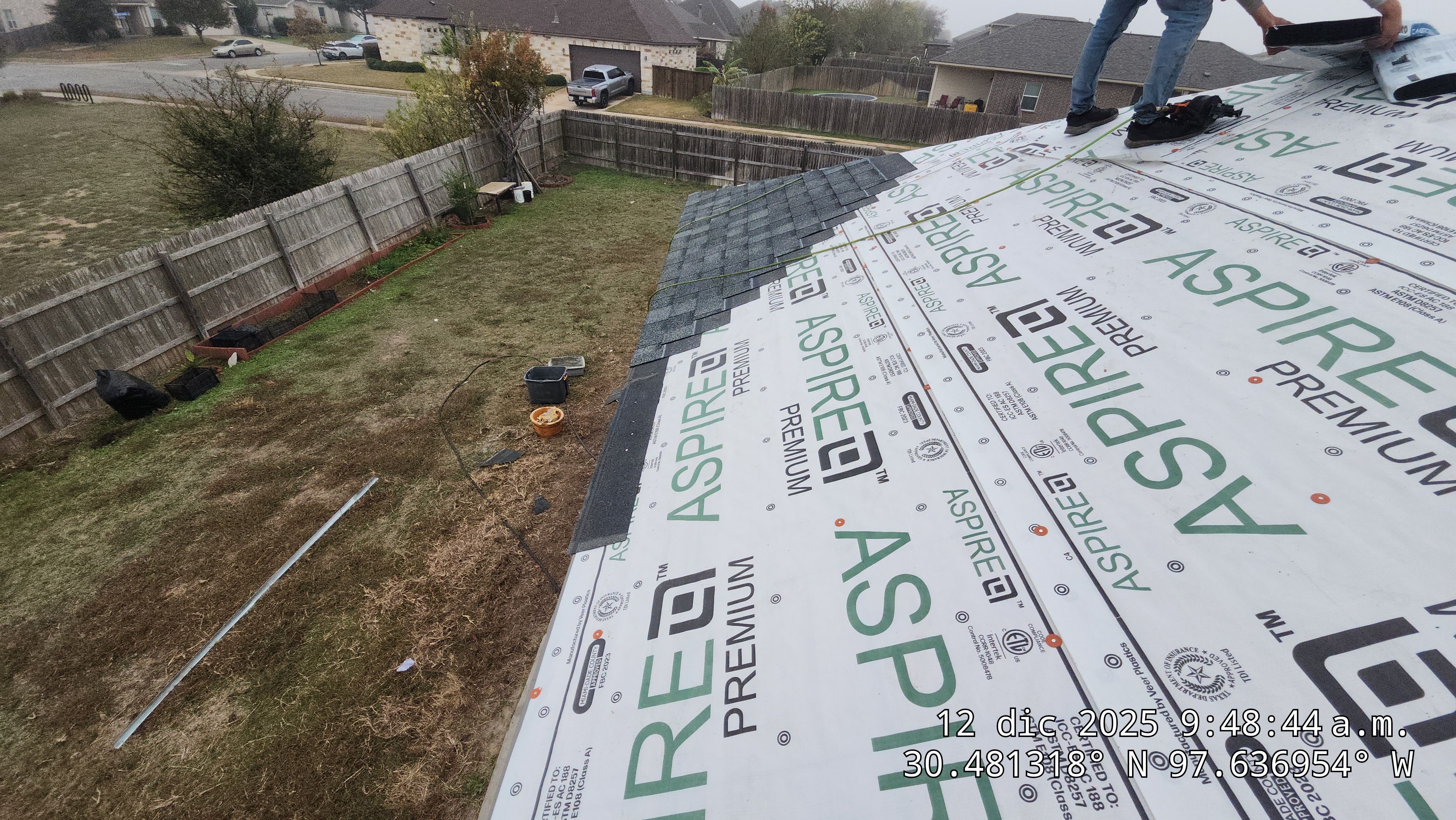 Architectural Shingle Roof Replacement Following Hail Damage in Round Rock by Caliber Restoration LLC