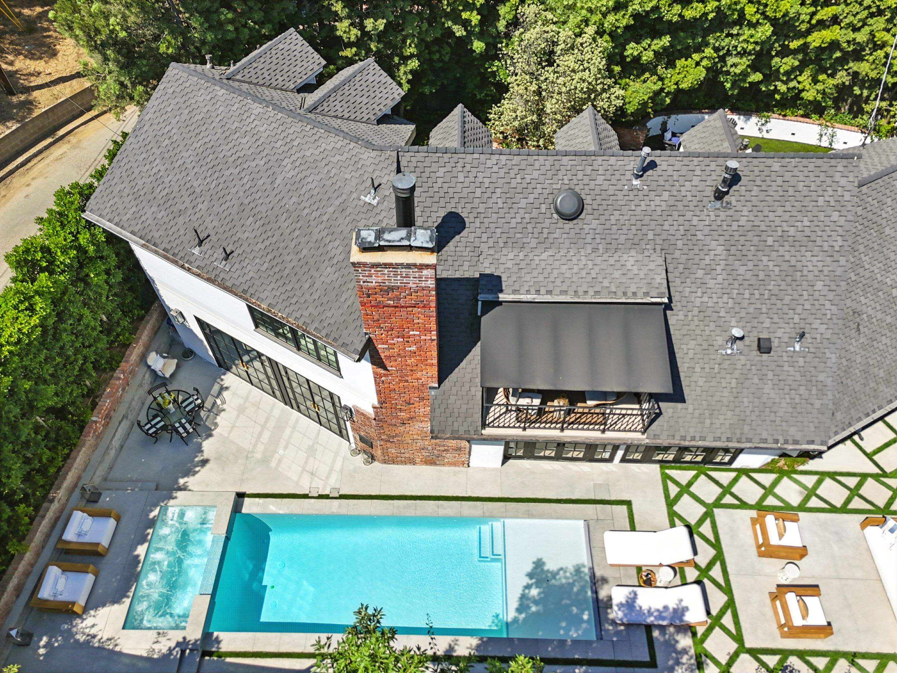 New Pool & Spa With Concrete Deck Work & Fire Place  by Lax Home Inc 