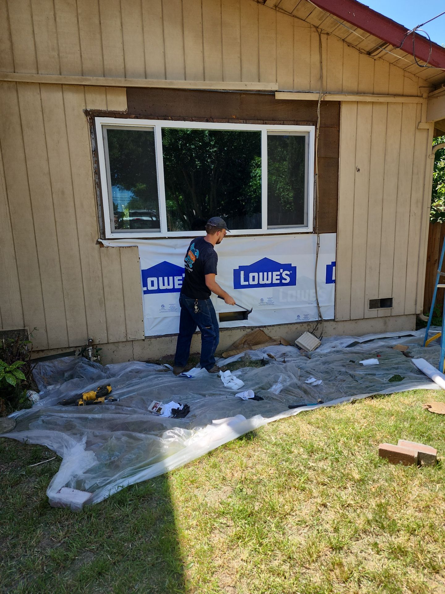 Front Window Dry Rot Repair and Siding Restoration by McCray's Handyman, Inc.