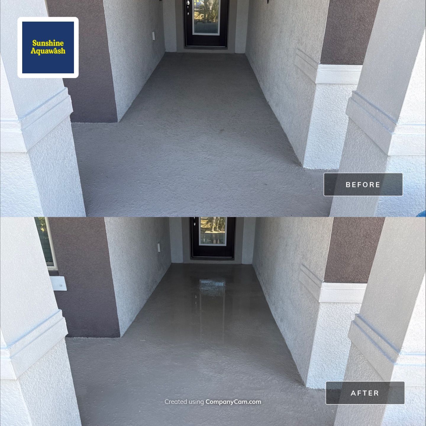 2-Car Concrete Driveway & Sidewalk Cleaning in Trevesta – Palmetto, FL by Sunshine AquaWash