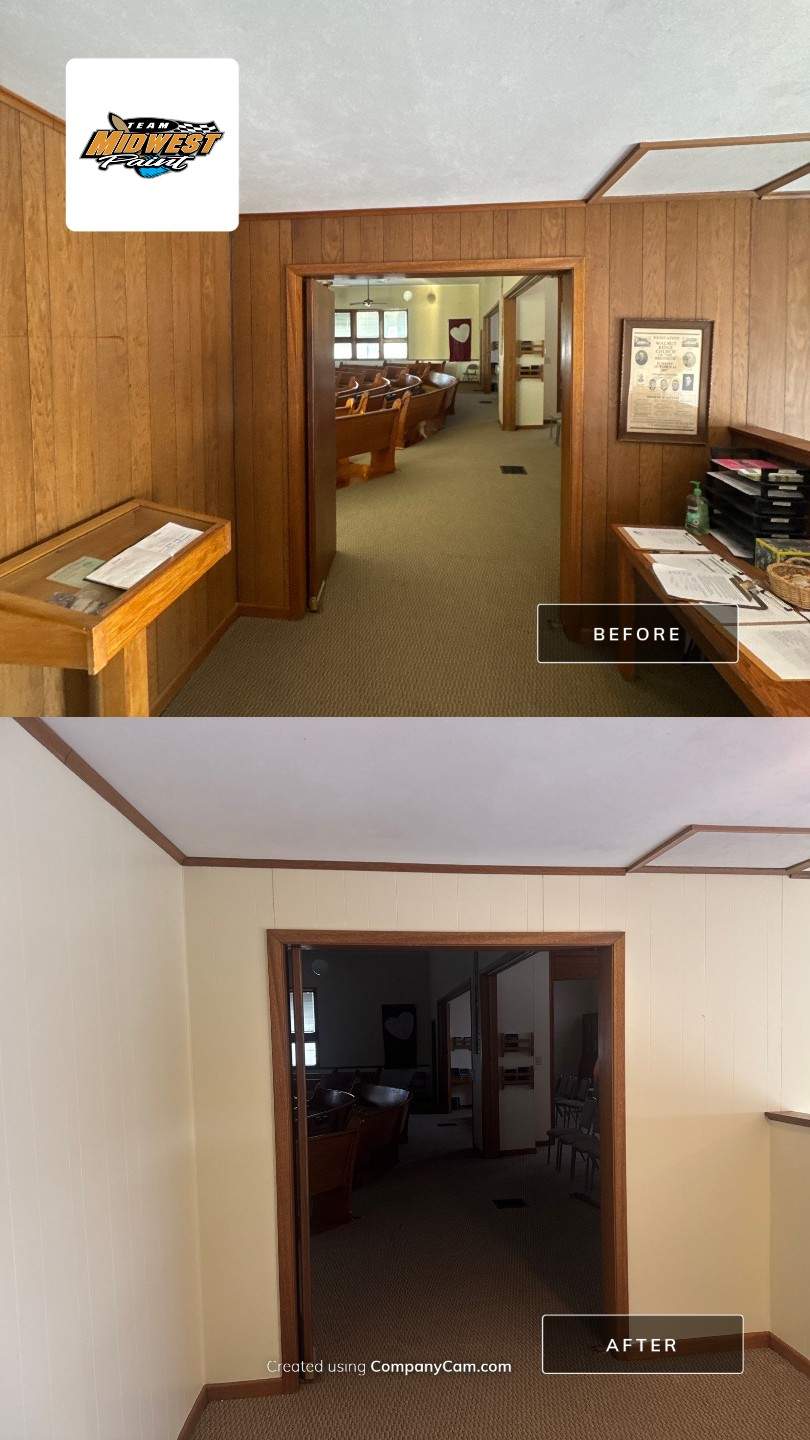 Interior Stairwell Transformation – Before & After by Midwest Paint LLC