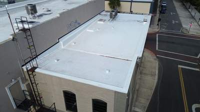Flat Commercial TPO Reroof in Downtown Ocala, FL