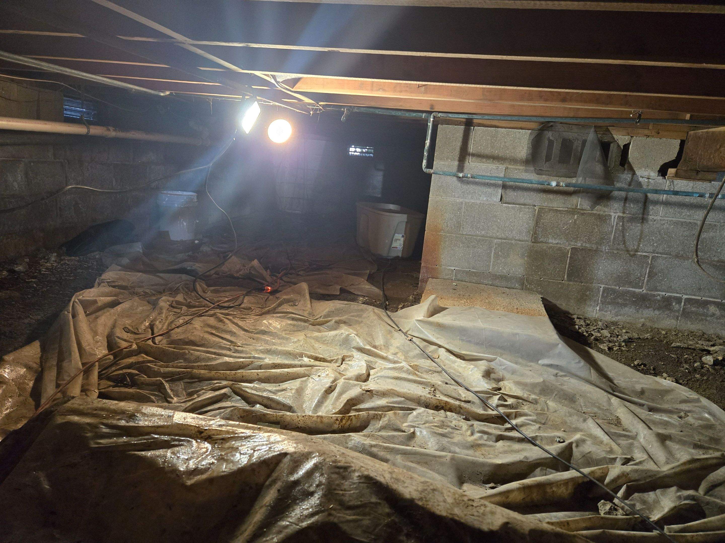 Crawl Space Encapsulation, EZ Breathe & Sump Pump Installation by Allied Water Services