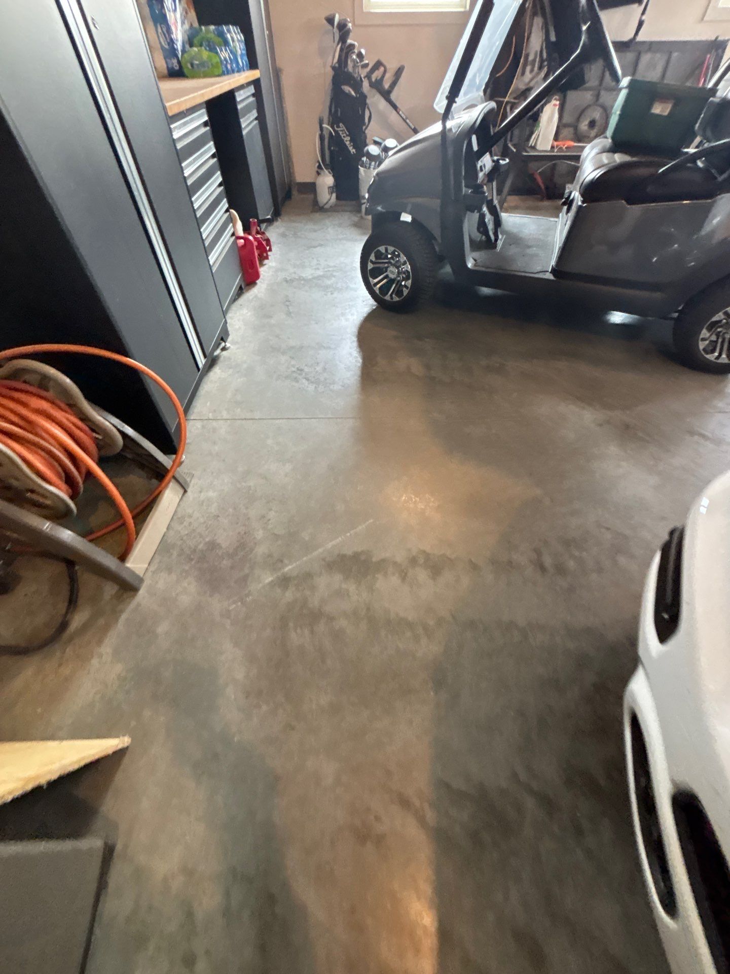 Multi-Car Garage Concrete Coating and Crack Repair in Dell Rapids by Select Painting, Coatings & Garage Cabinets