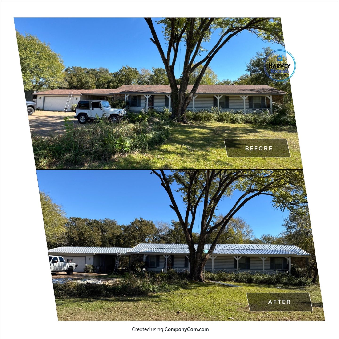 New Metal Roof by Harvey Roofing & Construction