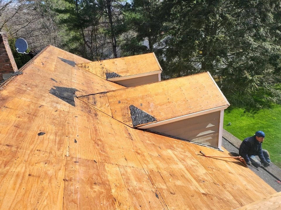 Residential Roofing Installation using onyx black by A Plus Exterior