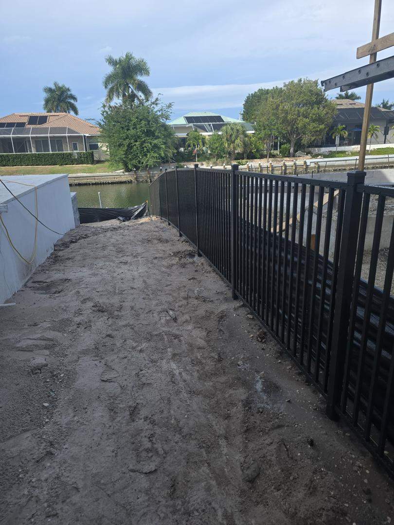 Bronze Aluminum Fence and Cable Railing in Marco Island by True Fence LLC
