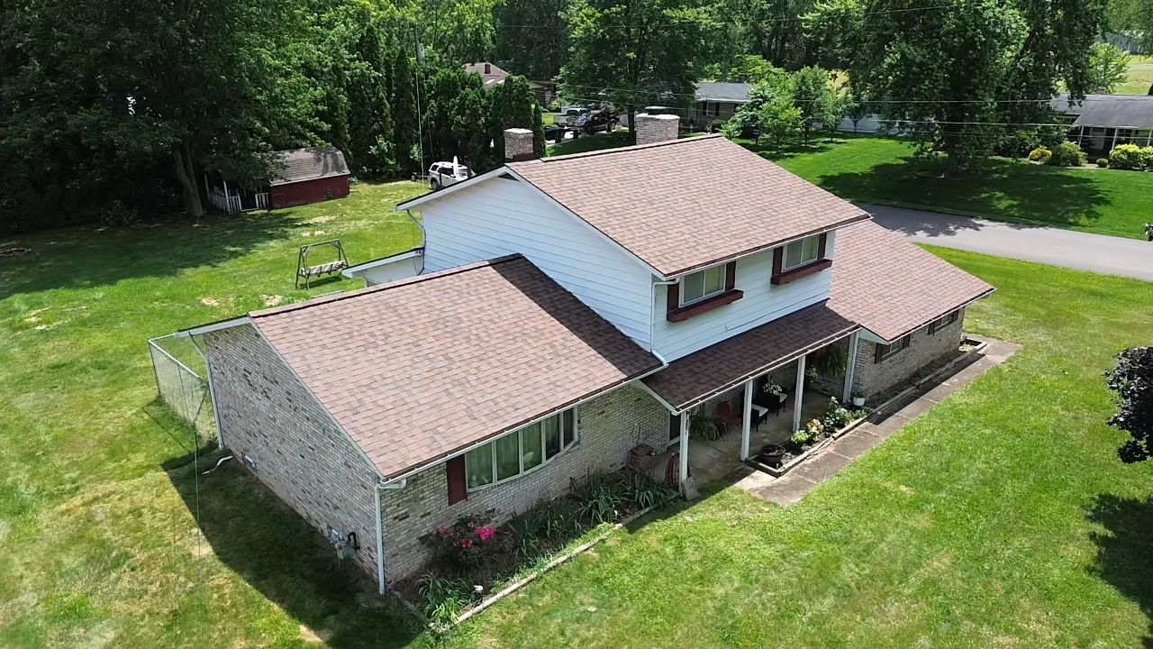 Atlas Pinnacle, Color, Burnt Hickory, Drip Edge, Color, Royal Brown by Eagle Eye Roofing