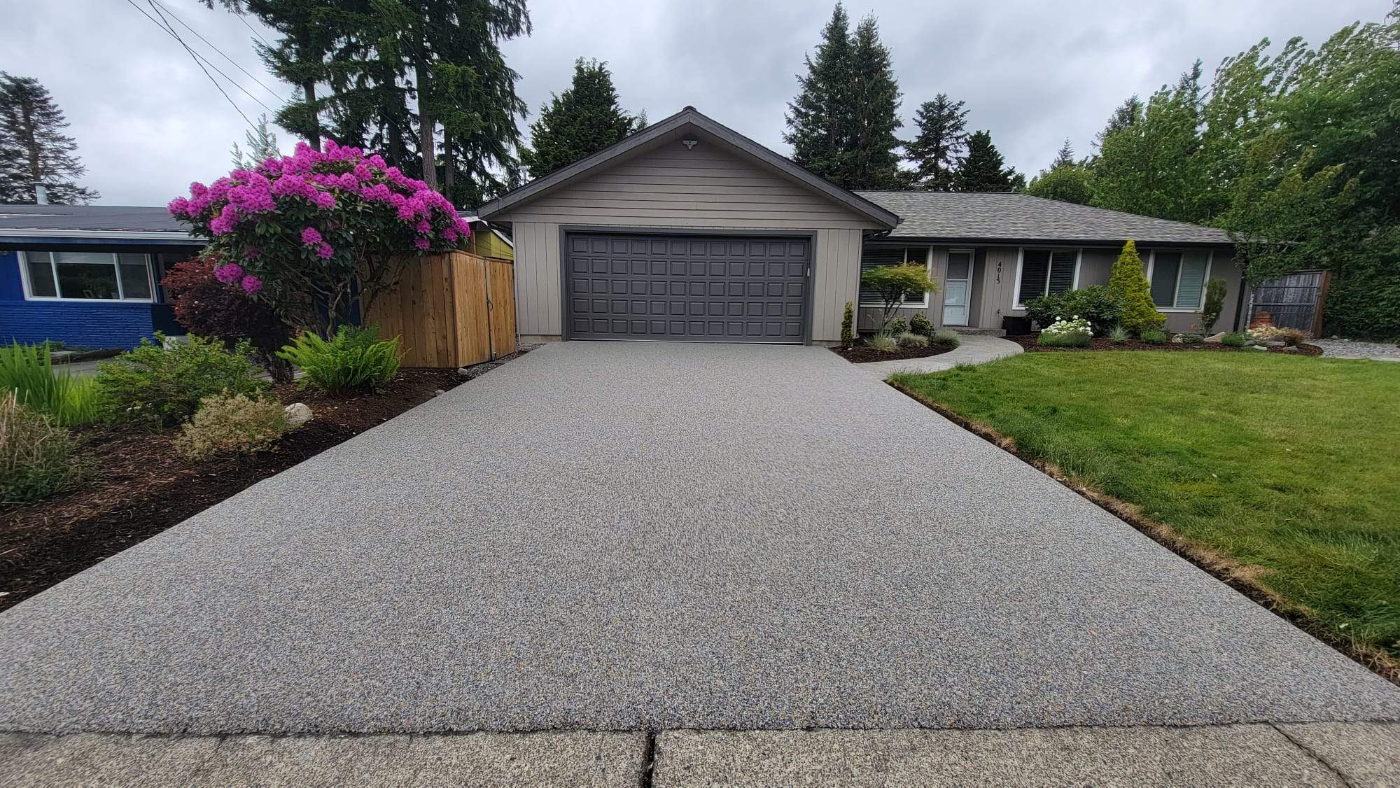 Classic Simplicity Driveway in Monticello Vuba Stone by Concrete Coating Experts Inc.