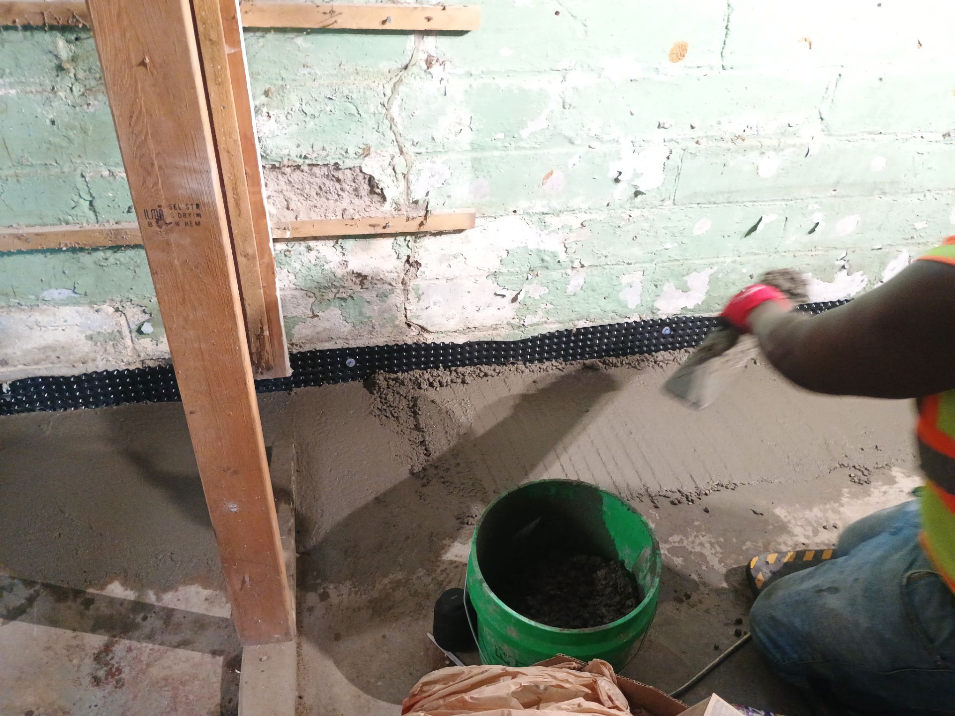 Interior Drain Tile for a South Minneapolis Basement by Waterproofing Northeast