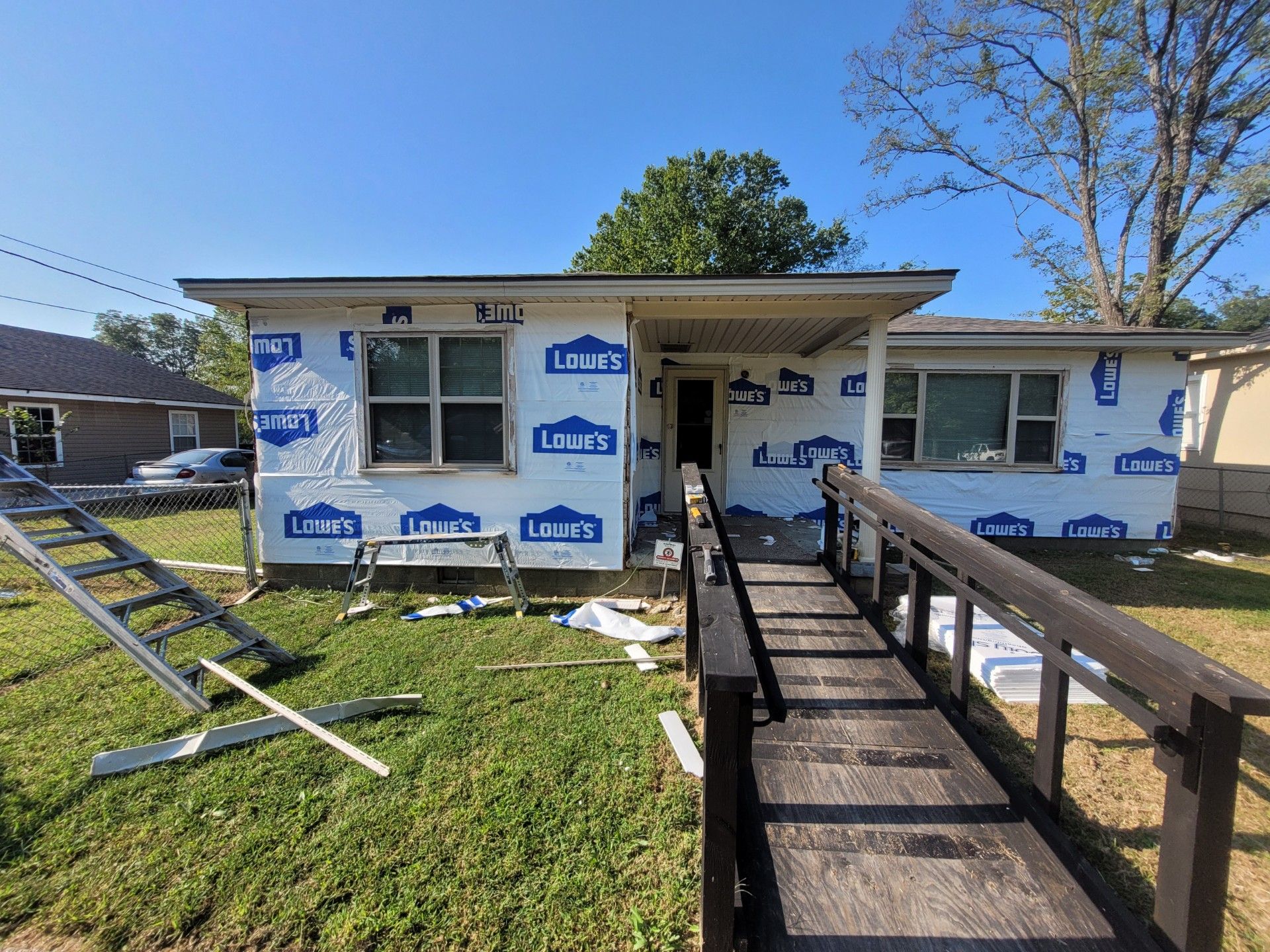 Hail damage & tornado damage restoration.  by In & Out Construction & Remodeling, LLC