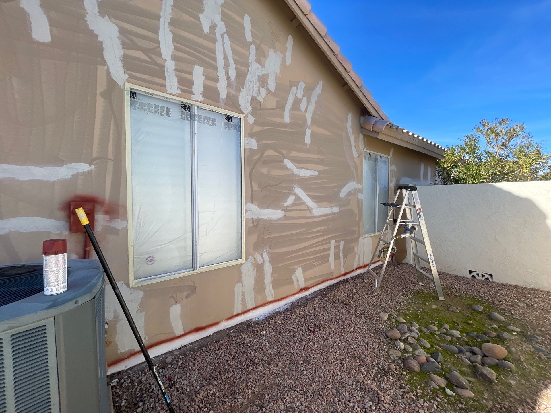 Gazzo - A Beautiful Home Exterior Transformation in Scottsdale, AZ with C&M Primer and Sherwin Williams Paints by Double G Painting Contractors, LLC