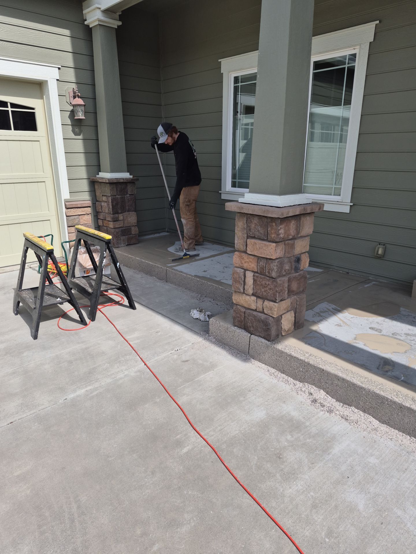 Richland Patio and Entryway Coating with Trail Mix Flake Finish by Croc Coatings, LLC
