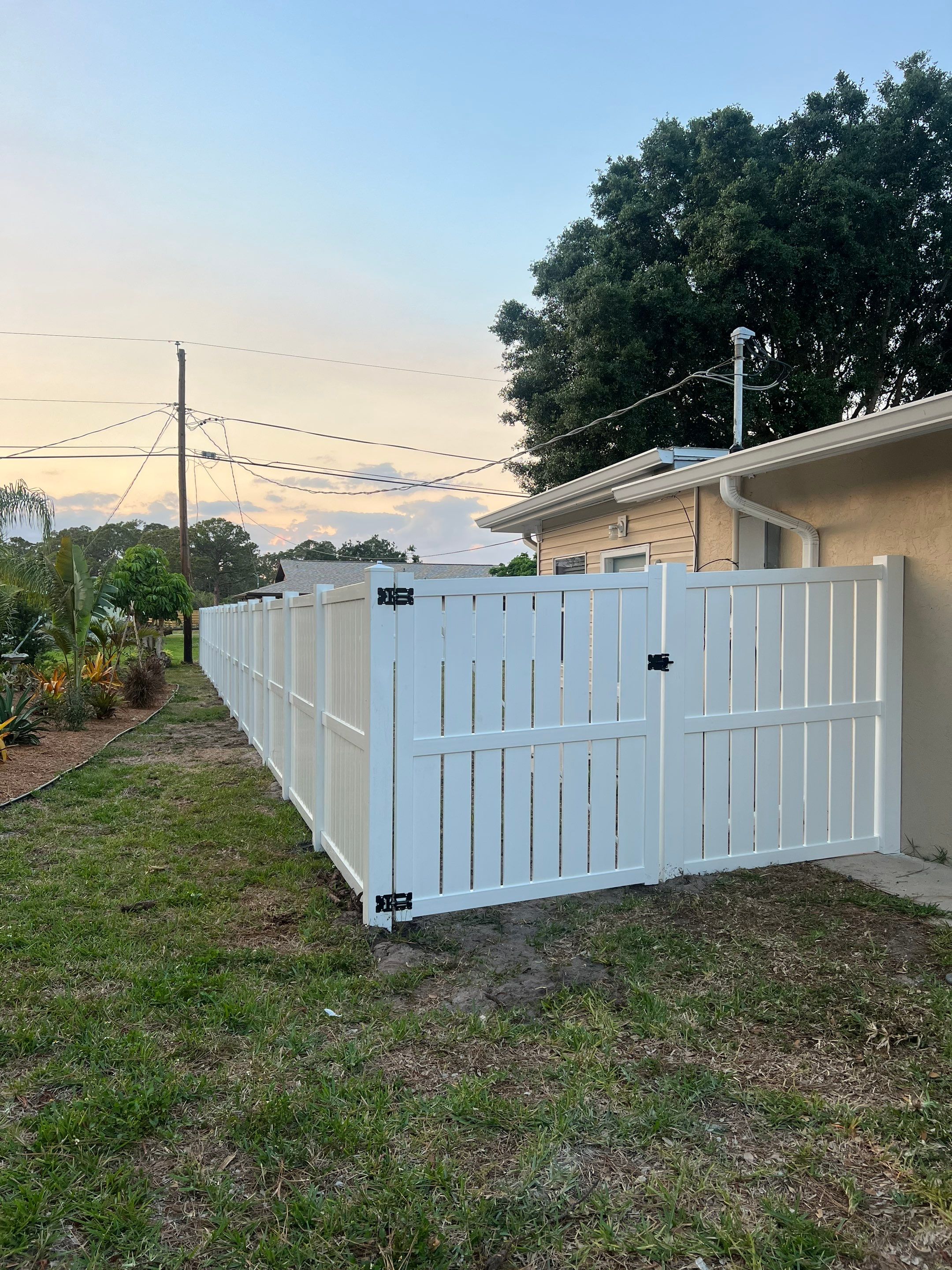 Vinyl Fence Installation using Vinyl Semi Privacy by Asap fence and gates, LLC