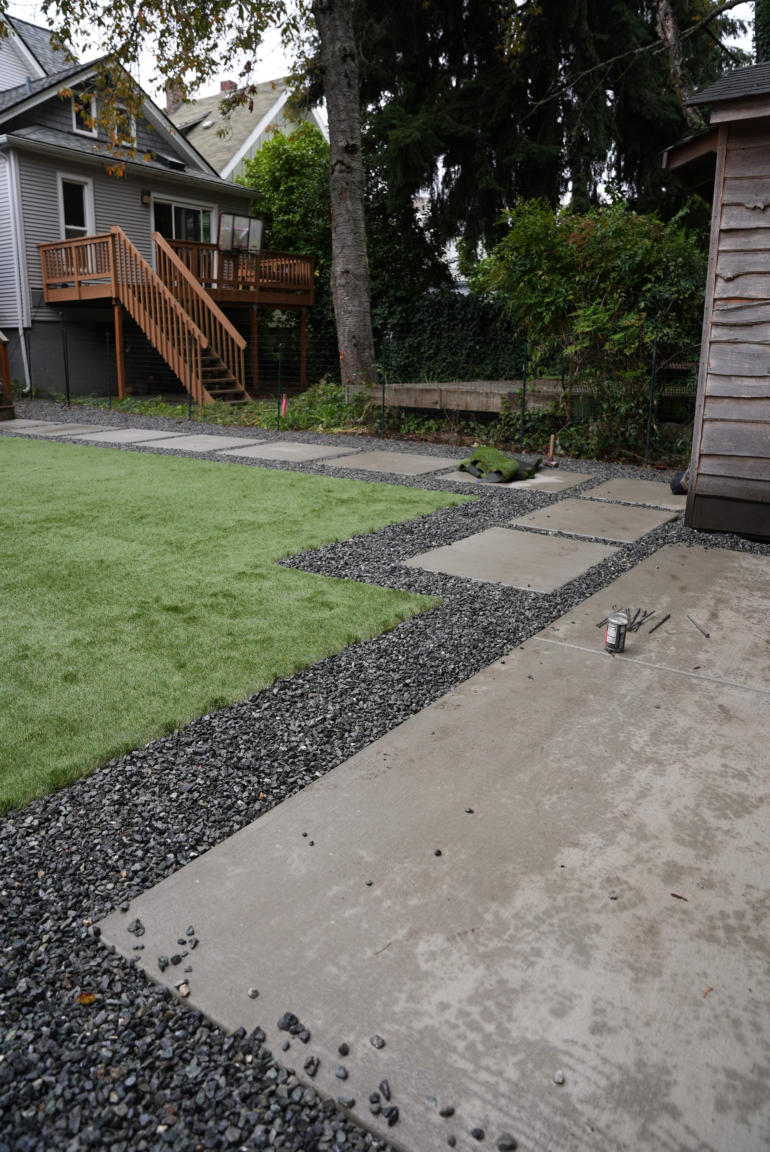 Turf Installation, Retaining Wall & Concrete Walkway | Seattle  by Jireh Asphalt & Concrete Inc 