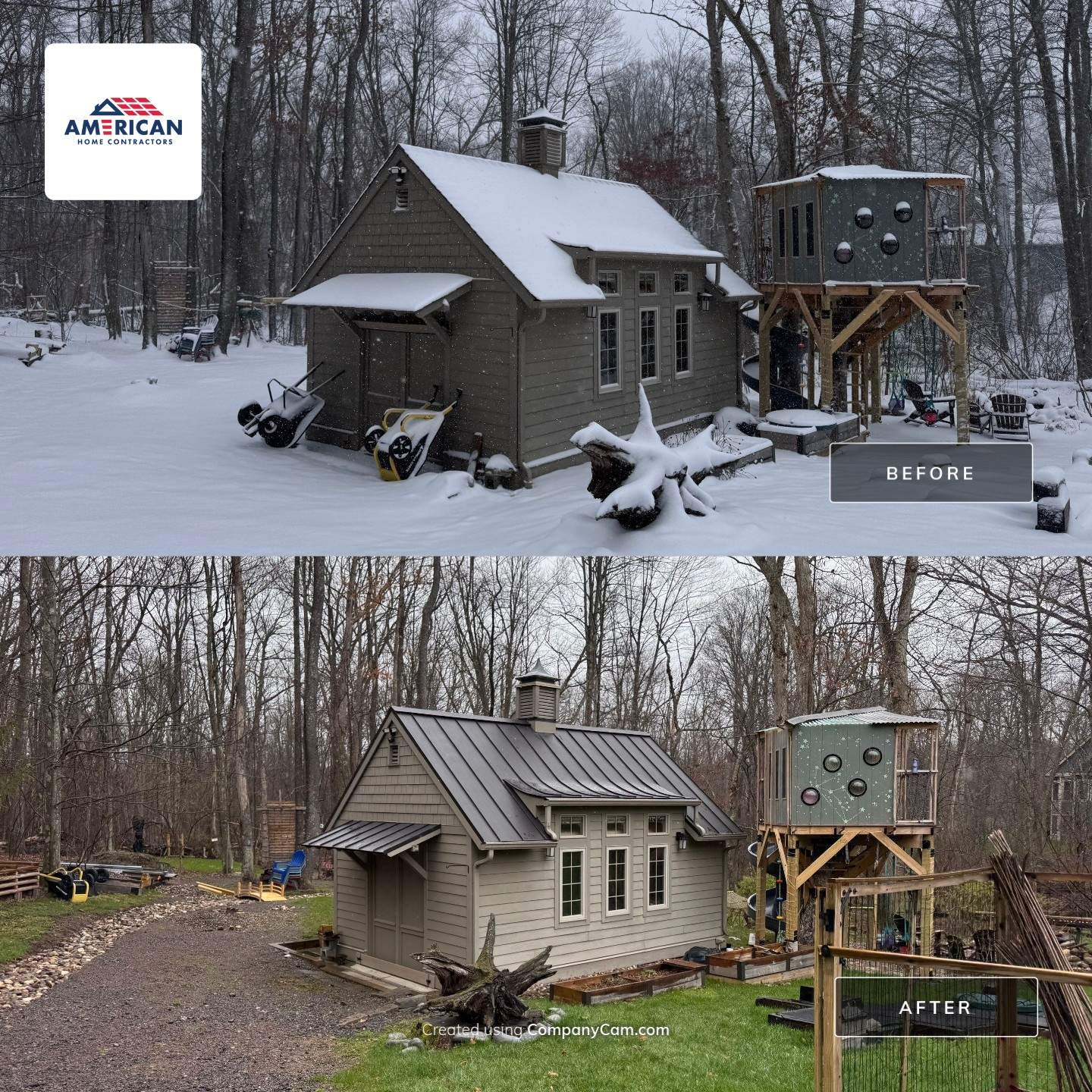 Metal Roof Replacement  by American Home Contractors