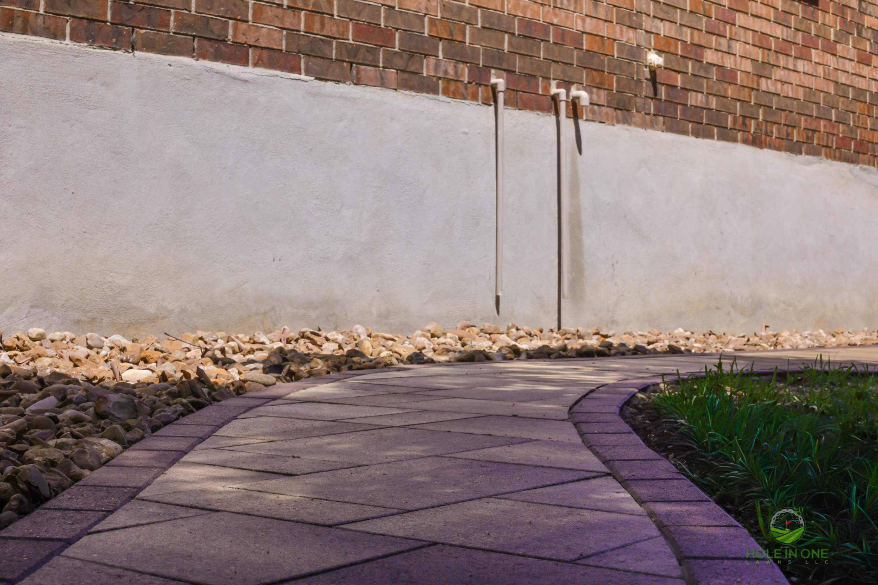 Belgard Paver Walkway, Rock Beds & Wax Myrtles | Far West Side, San Antonio TX by Hole In One Lawns, LLC