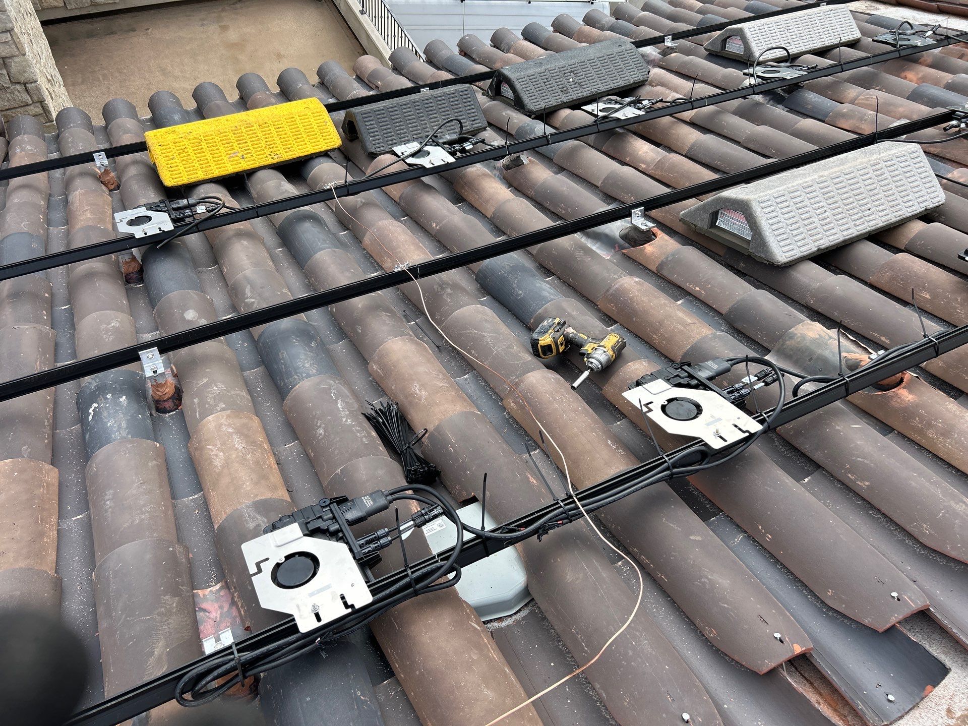 Solar Panel and Clay Tile Roof Installation in Hidden Hills by AWS Solar