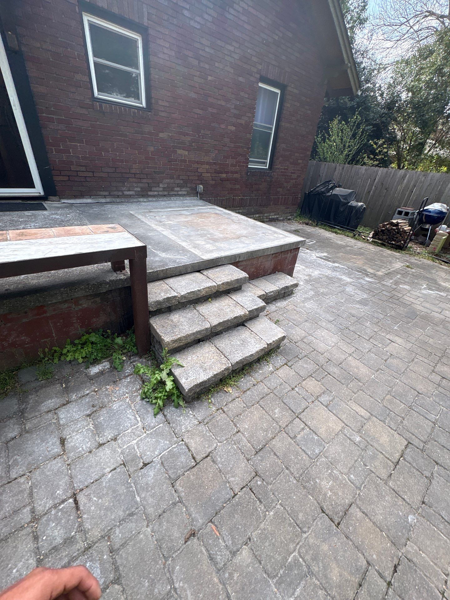 Patio pressure washing and residential driveway surface cleaning