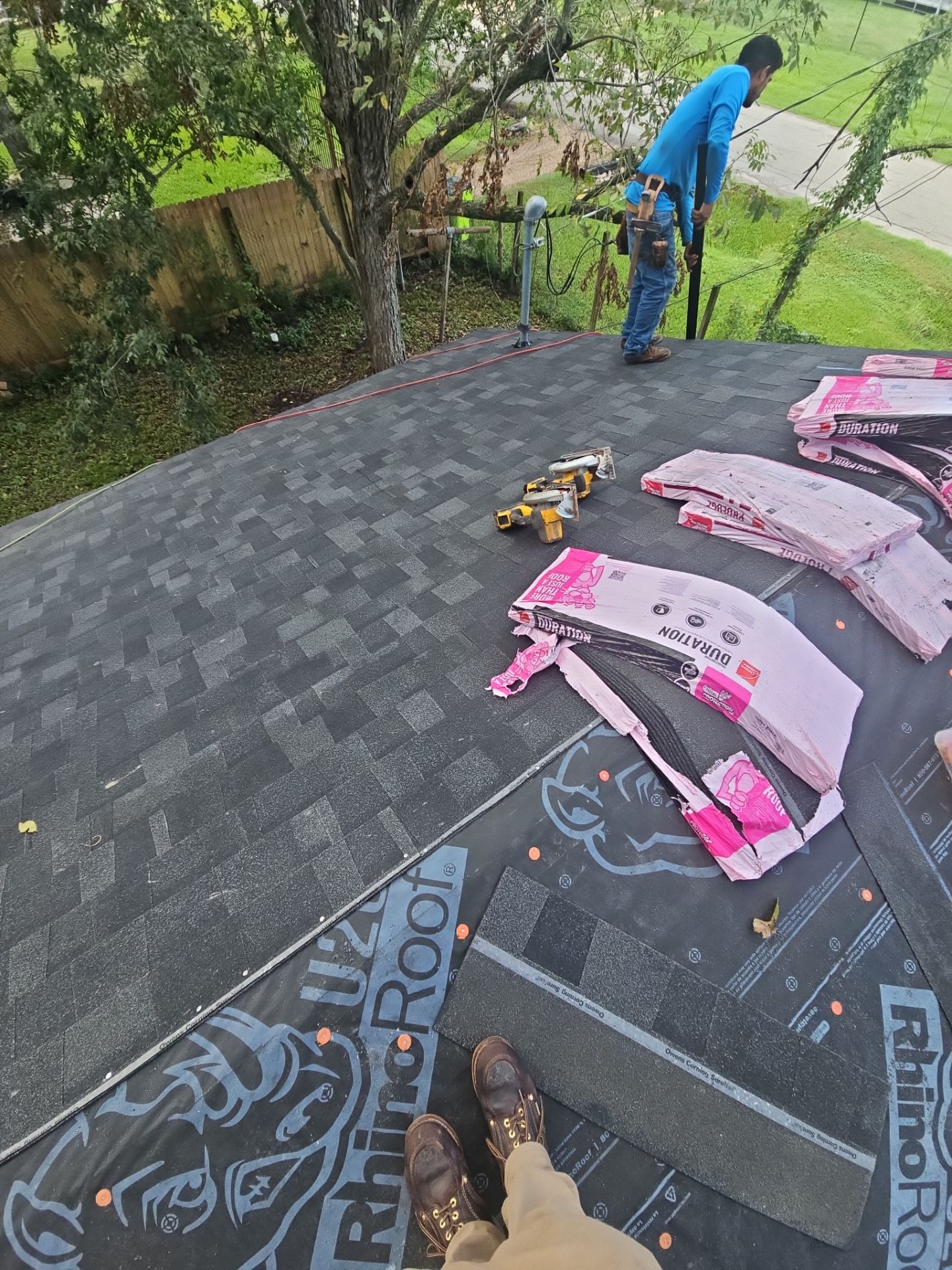 Residential Roofing Installation using Owen's Corning Duration (Lifetime) Shingles by Roof Repair Company
