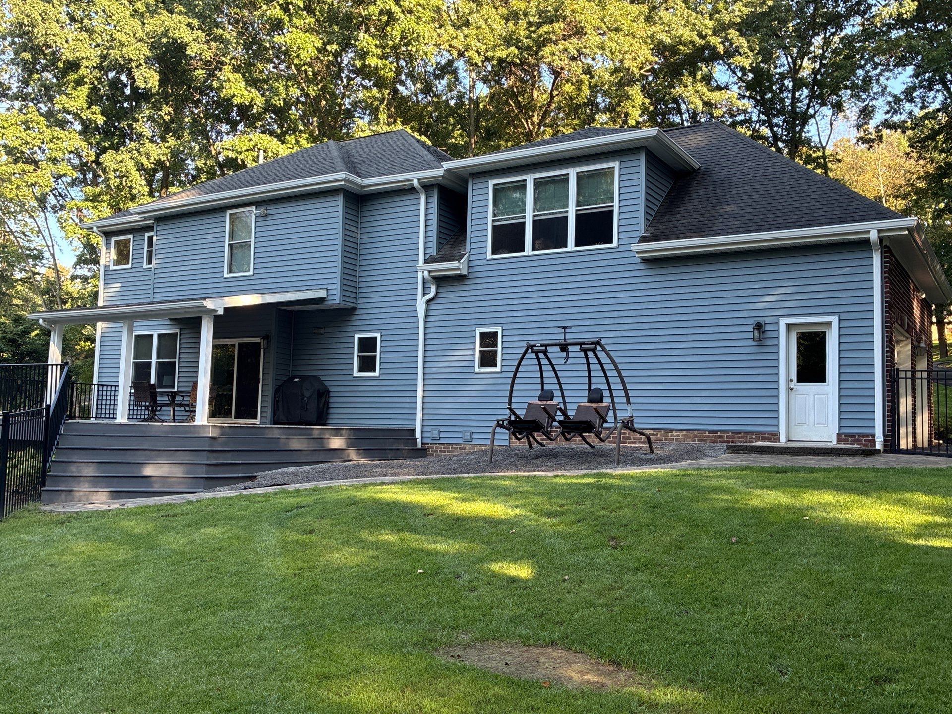 Full House Siding Renovation with English Wedgewood Vinyl in Gibsonia by Ideal Siding Pittsburgh