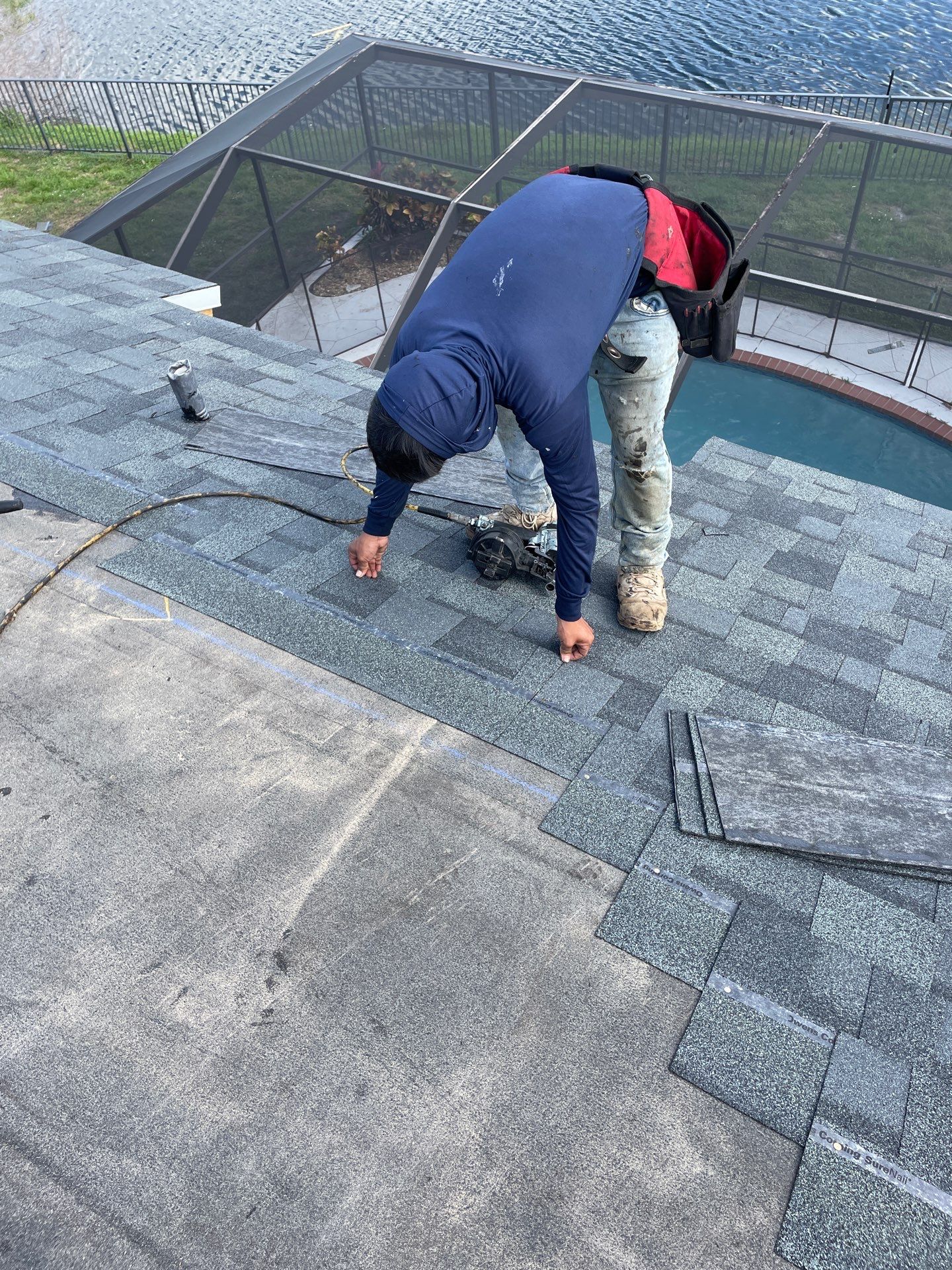 Residential Re-Roof using Owens Corning Duration Shingle in Estate Grey by First Due Roofing