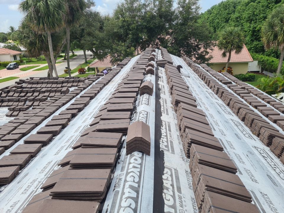 Residential Roofing Installation using Eagle Roofing Tile by BLUES BROTHERS ROOFING