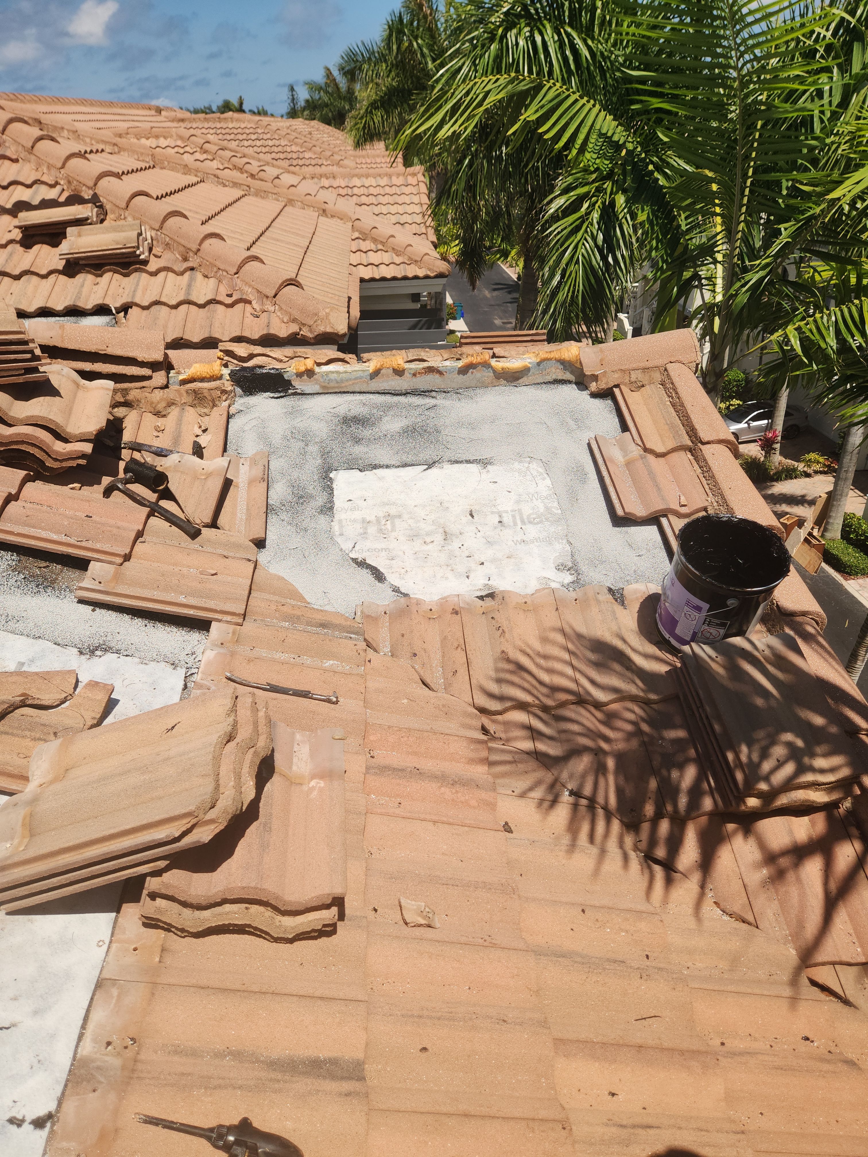 Tile Roof Leak Repair and Plywood Decking Replacement in Boynton Beach by Aastro Roofing