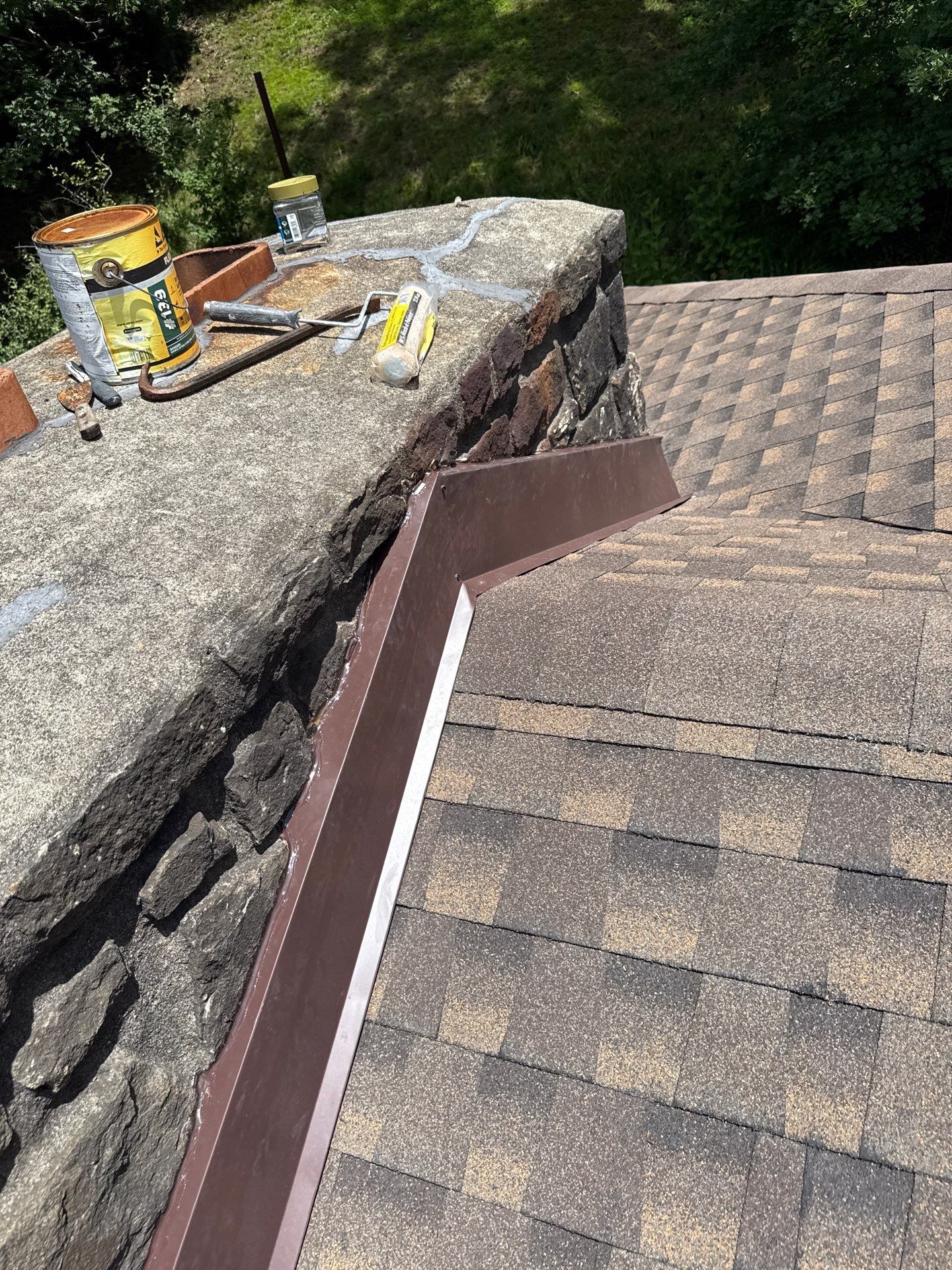 Residential Roofing Installation using GAF Timberline HDZ Barkwood by Rainstoppers Roofing