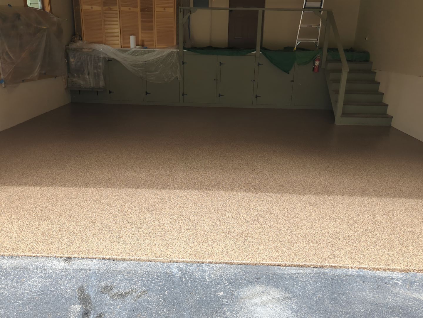 Garage Transformation using Flint by Croc Coatings, LLC