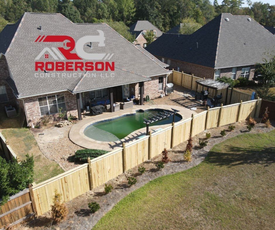 6ft Treated Pine Good Neighbor Fence 6x6 French Gothic Posts by Roberson Construction LLC