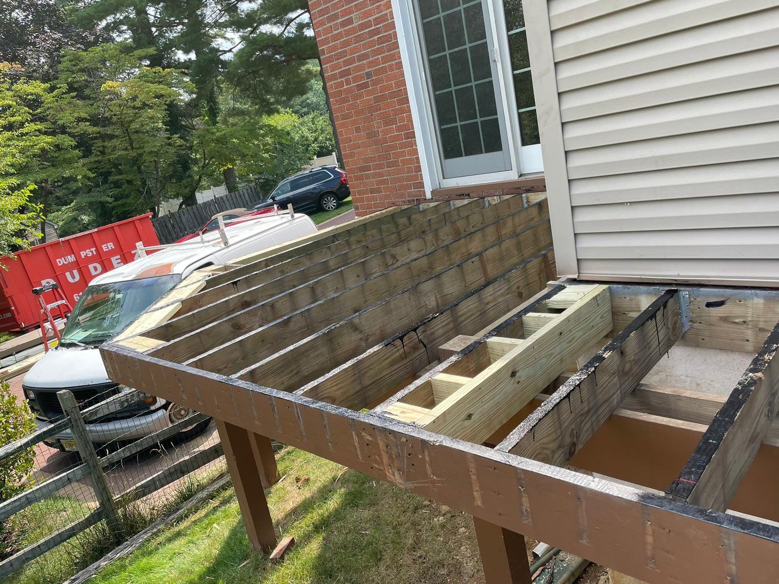 Deck Resurface using Deckorators Vista decking - color Dunnewood by deck guardian