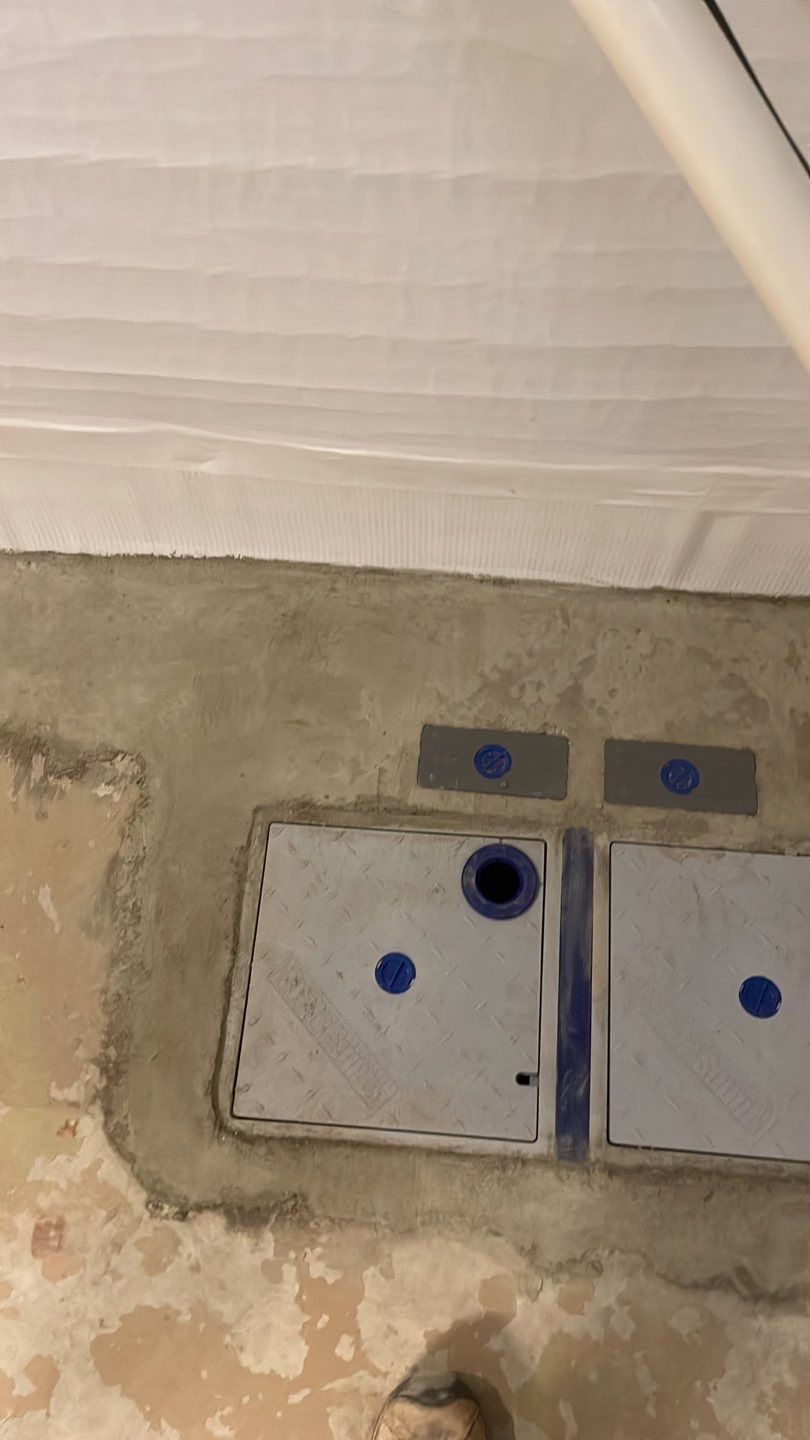 Embedded Fiber Reinforcement and Basement Waterproofing using GrateDrain Waterproofing System by Toledo Basement Repair