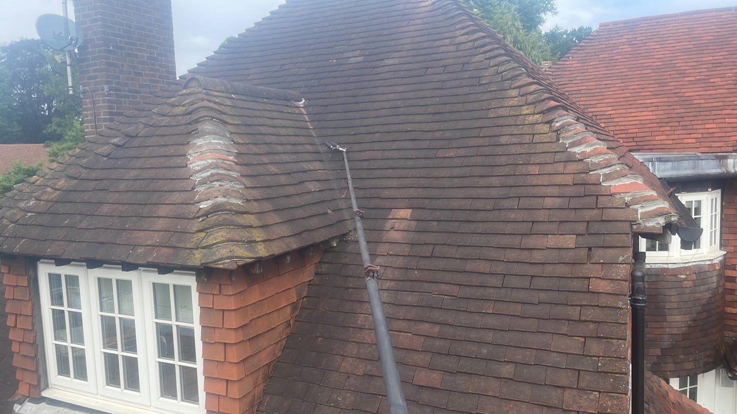 Roof Clean - Biocide Treatment using Honda 15lpm Low Pressure Washing Machine by Ges Exterior Cleaning ltd
