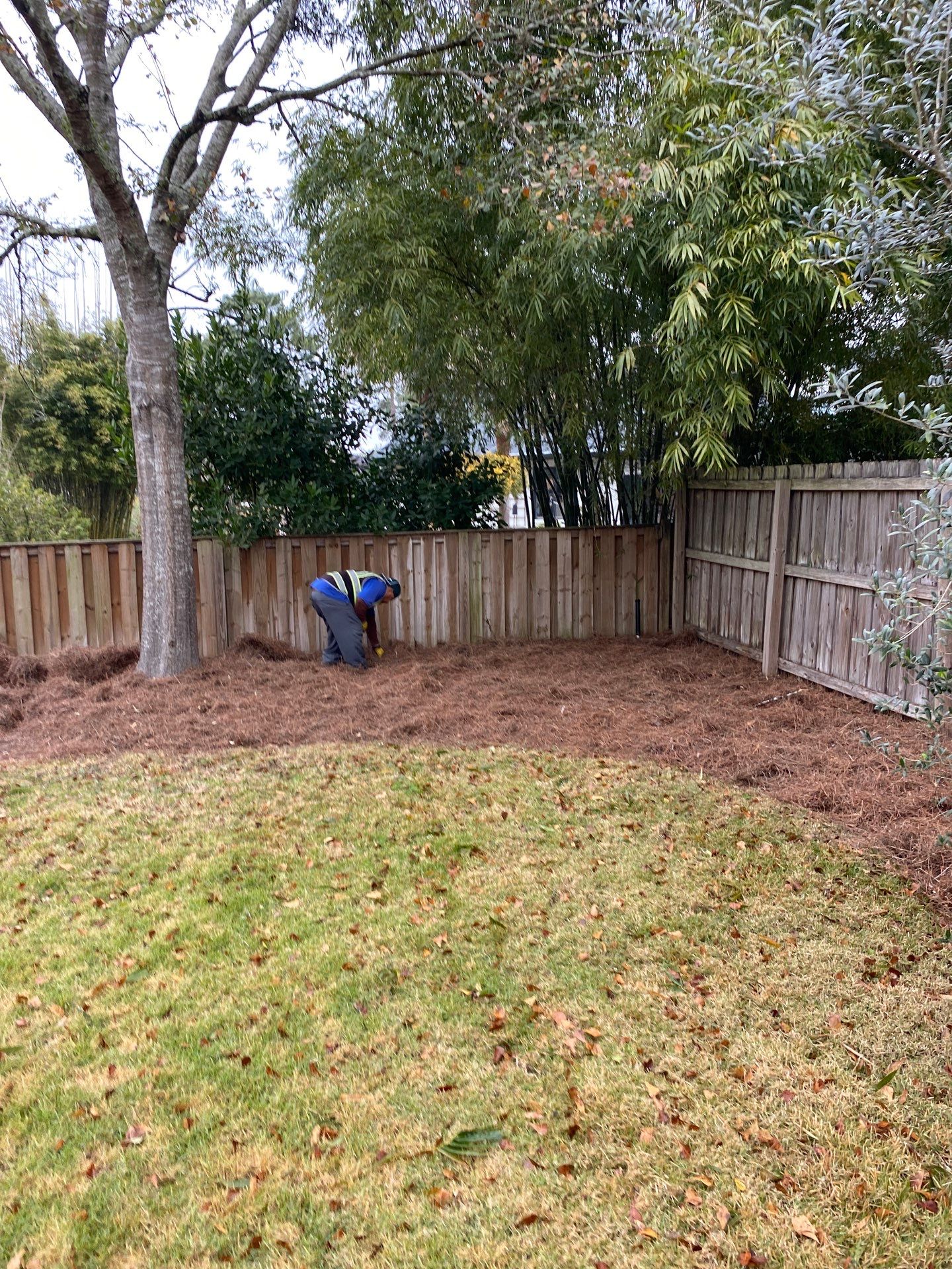 Deerwood Resident | Pine Straw Install by ProGreen Services