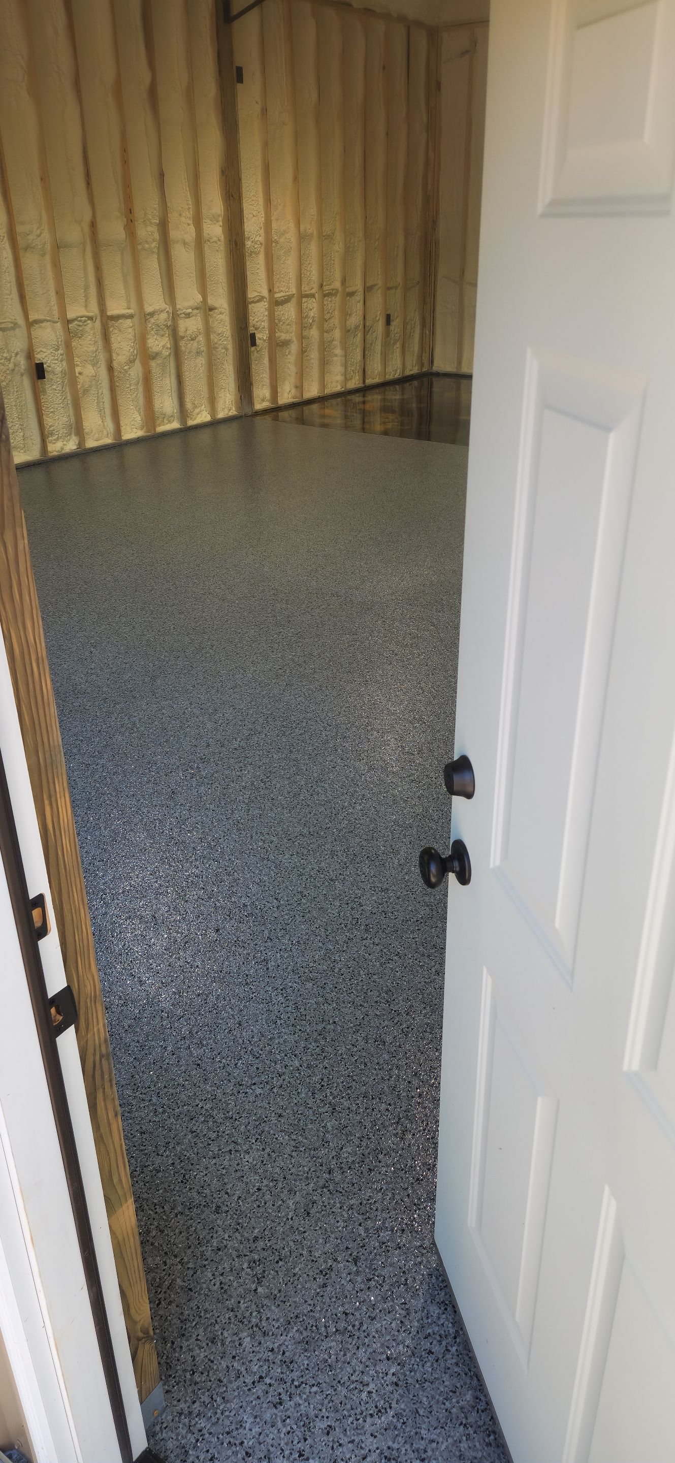 Amazing Standalone Garage + Metallic Epoxy by Elite Floor Solutions