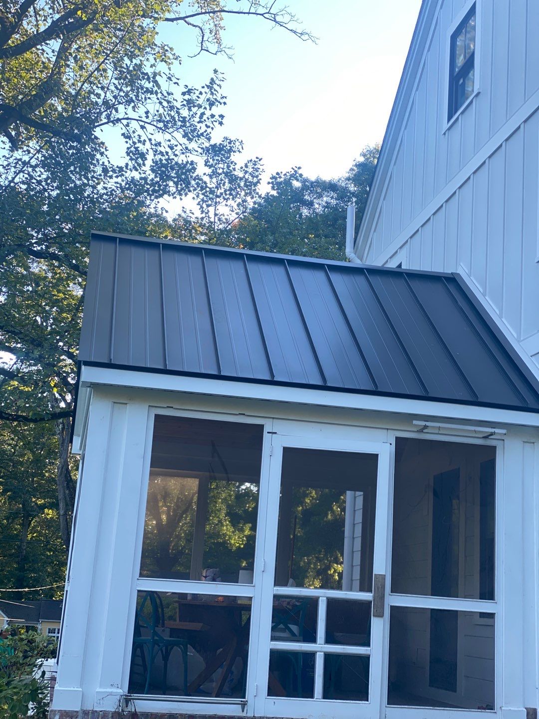 Standing Seam Metal Roof using Aluminum 032GA color Matte Black by CMNG LLC