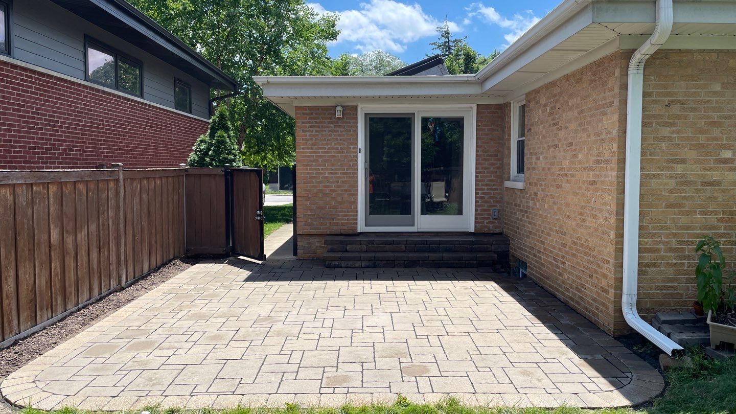 Brick paver clean, sand and seal.  using Polysweep polymeric sand by Northern Power Washing LLC.