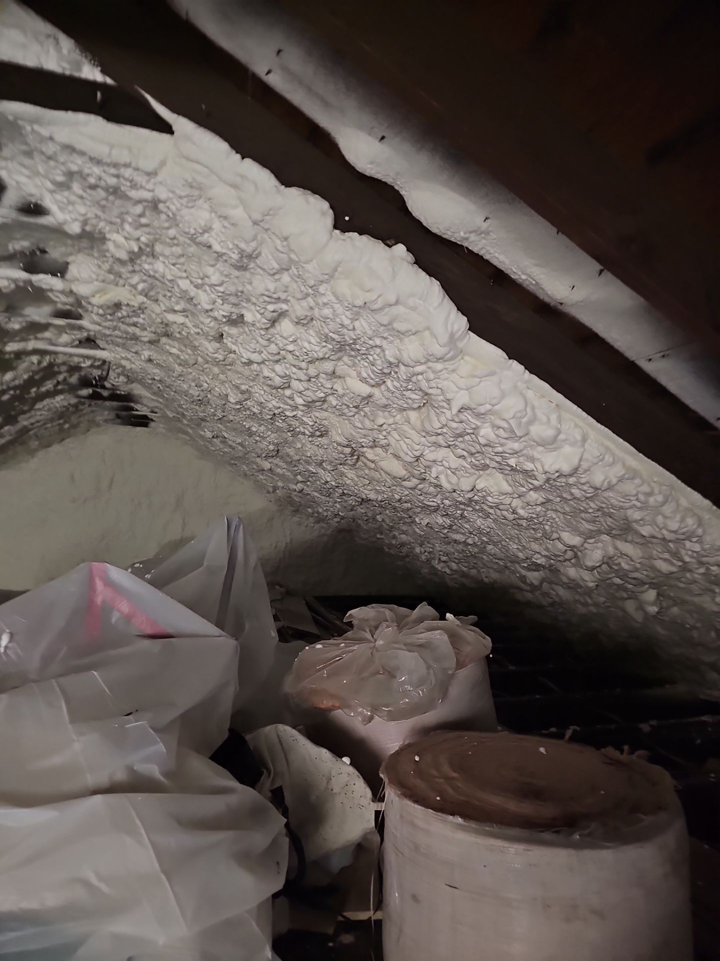 Attic Insulation using open cell spray foam by NYS Foam & Energy