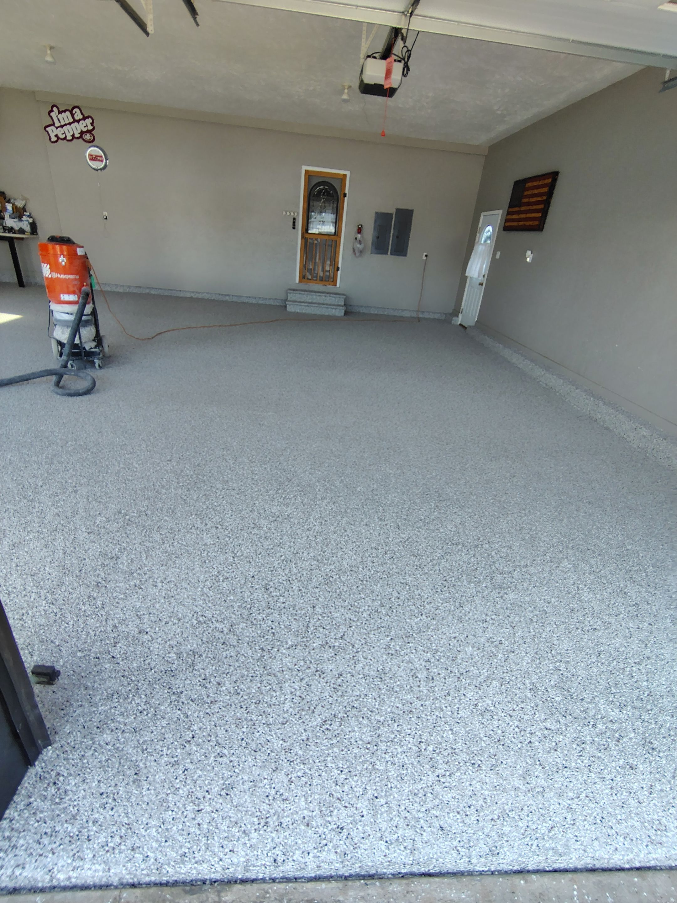 Garage Concrete Floor Coating and Crack Repair in Onawa by Select Painting, Coatings & Garage Cabinets