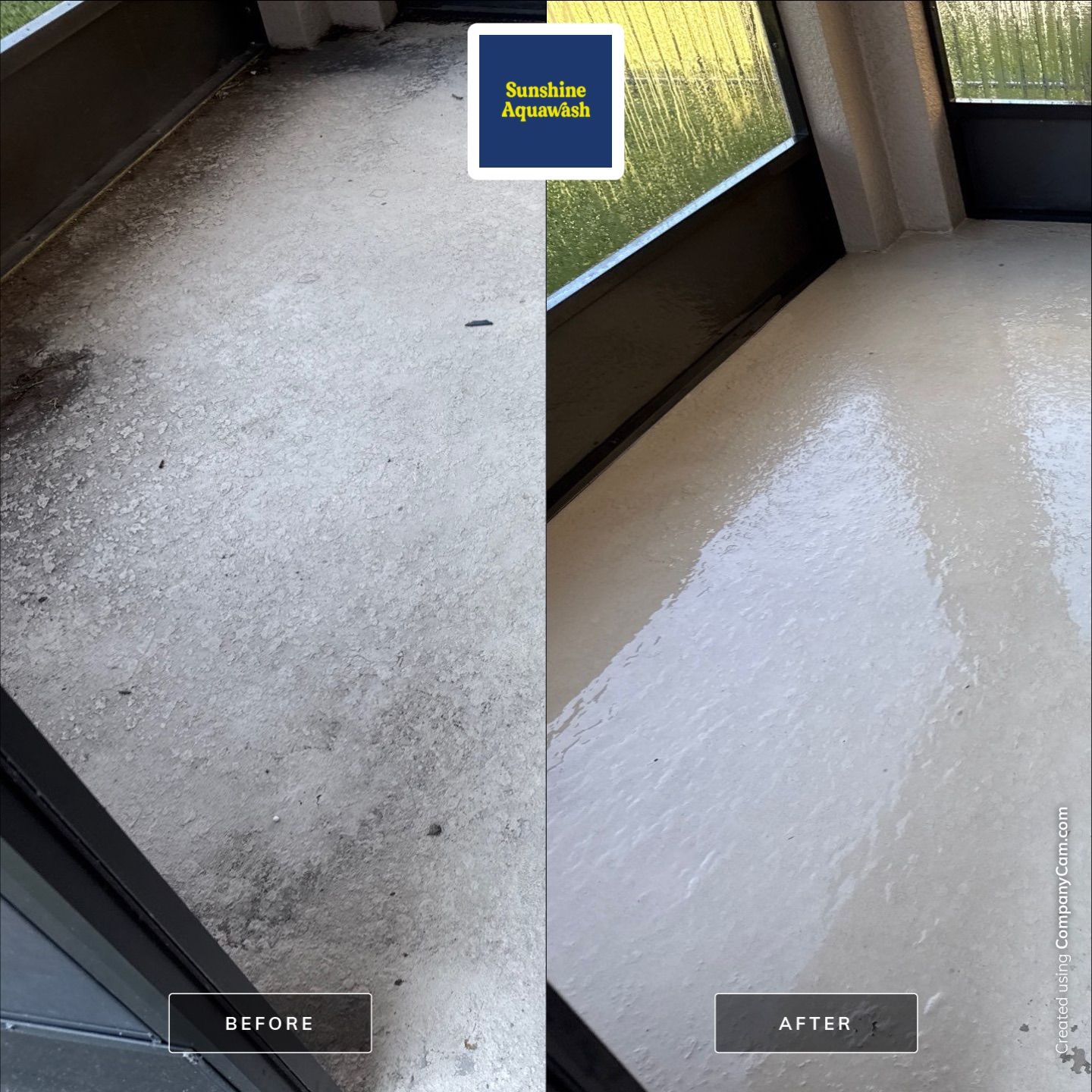 Painted Lanai Floor, Screen Enclosure, and Driveway Cleaning in Trevesta Community, Palmetto, FL by Sunshine AquaWash