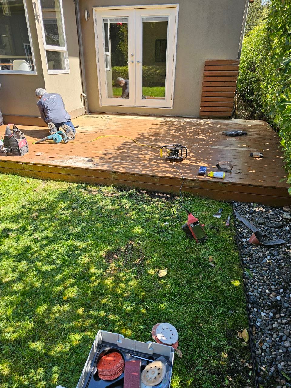 Deck Staining - Seymour Blvd by YVR Construction Group