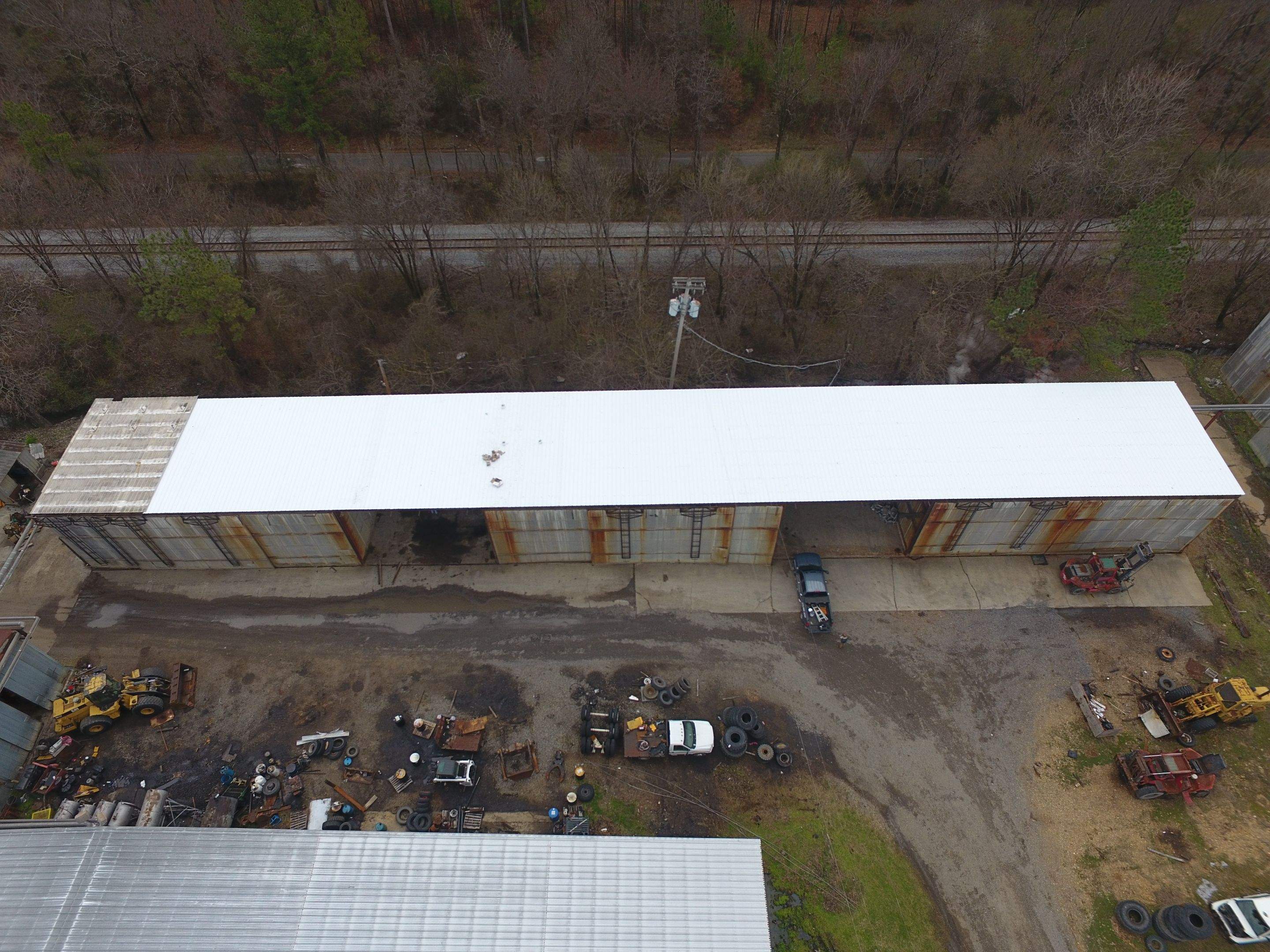 Commercial Roofing Installation using Aluminum Roofing panels by Hostetler Roofing