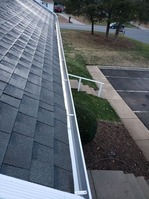 Gutter Cleaning using water