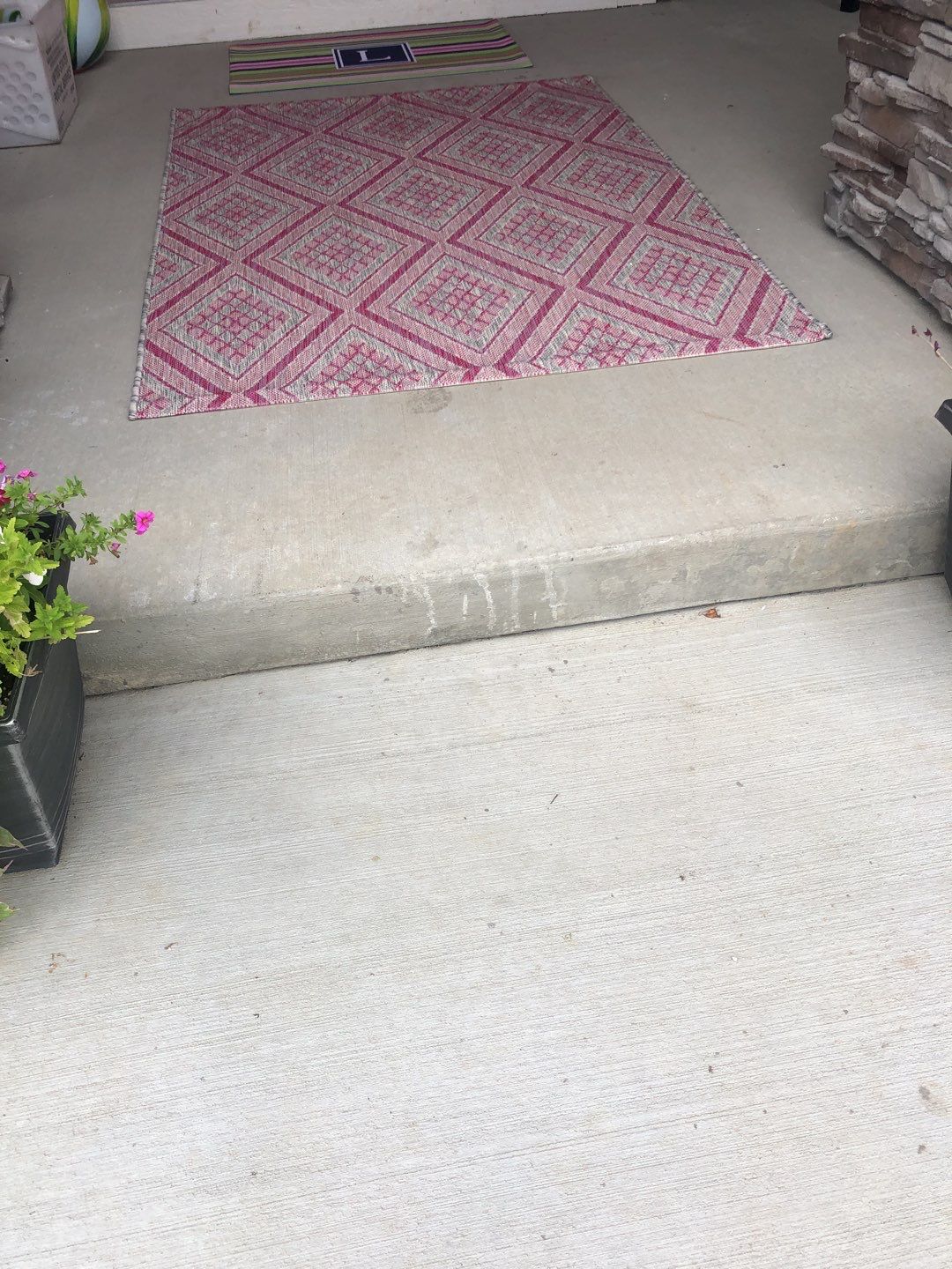 Overland Park -- Front Porch with Tuscan Flagstone Overlay by Big Red Decorative Concrete, LLC