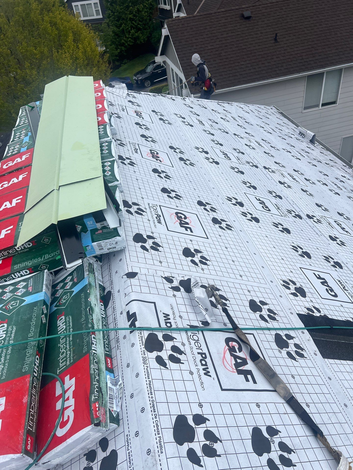 Residential Roofing Installation using GAF UHDZ Shingles by Roofing Formula LLC